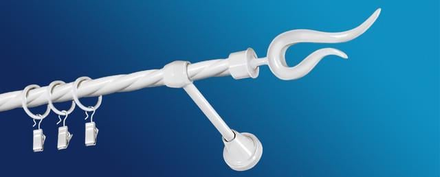 Карниз для шторы Plastidea Виола металлический витой одинарный с прищепками D 16 мм 240 см Белый