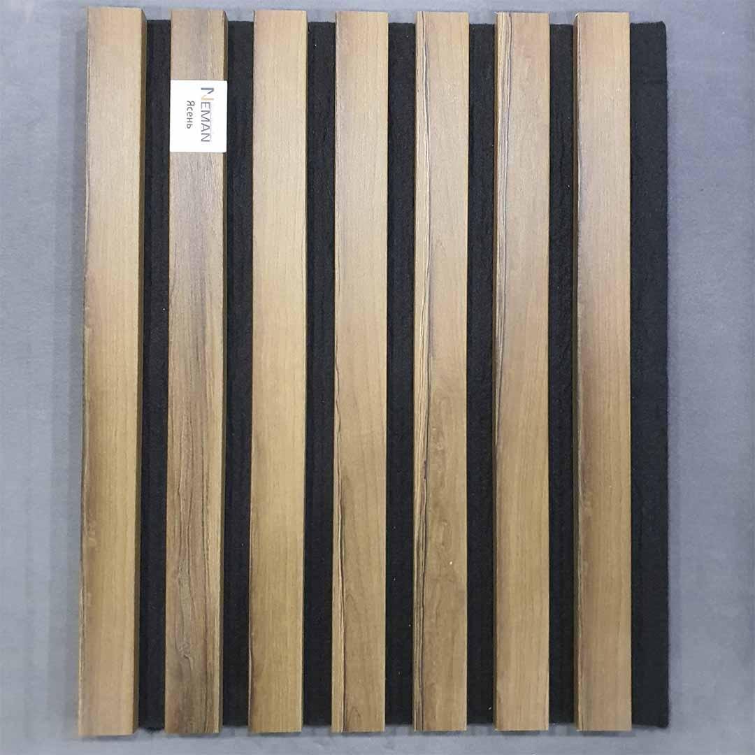 Панель стеновая акустическая реечная Neman 2780х300 мм Ясень Панель стеновая акустическая реечная Neman 2780х300 мм Ясень