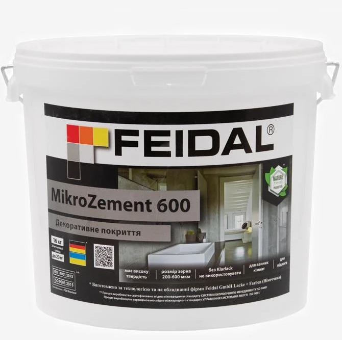 Покрытие декоративное Feidal MikroZement 600 8 кг
