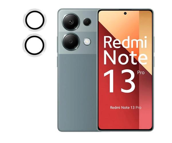 Защитное стекло с рамкой CD Pattern для Xiaomi Redmi Note 13 Pro 4G / Xiaomi Poco M6 Pro 4G на заднюю камеру Серебряный