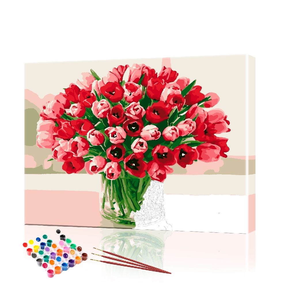 Картина по номерам ArtSale Букет тюльпанов PBN0817 40х50 см