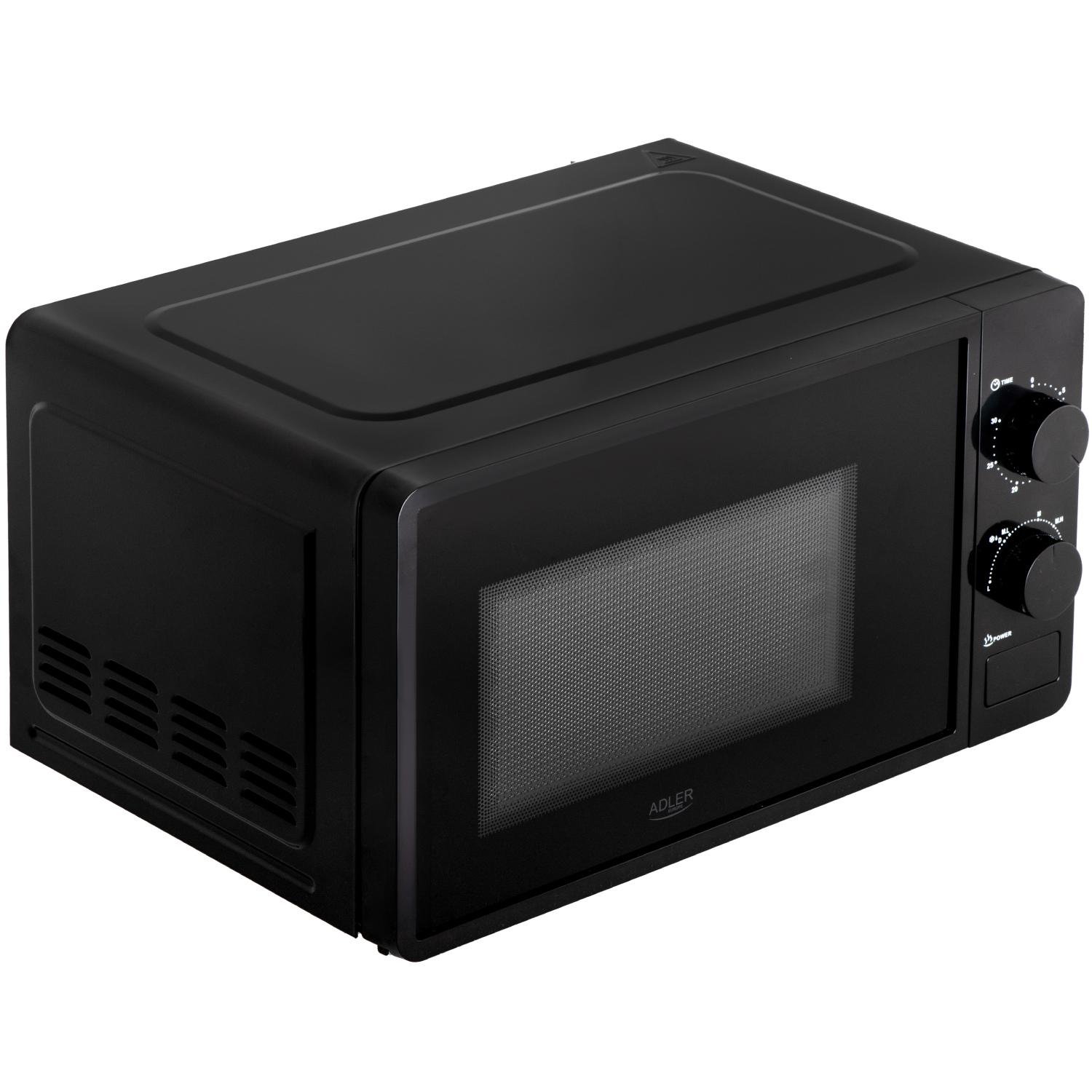 Микроволновая печь Adler AD 6206 механическое управление ручка 20 л 700 Вт Black (AD6206) - фото 3 Микроволновая печь Adler AD 6206 механическое управление ручка 20 л 700 Вт Black (AD6206) - фото 3