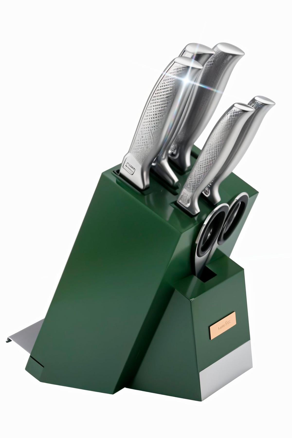 Набір кухонних ножів BRS з нержавіючої сталі 7 шт. Silver (564115578)