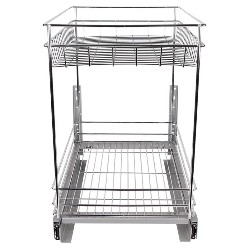 Карго нижнє 2 полиця з доводчиком 400 мм Хром (118706) - фото 2 Карго нижнє 2 полиця з доводчиком 400 мм Хром (118706) - фото 2