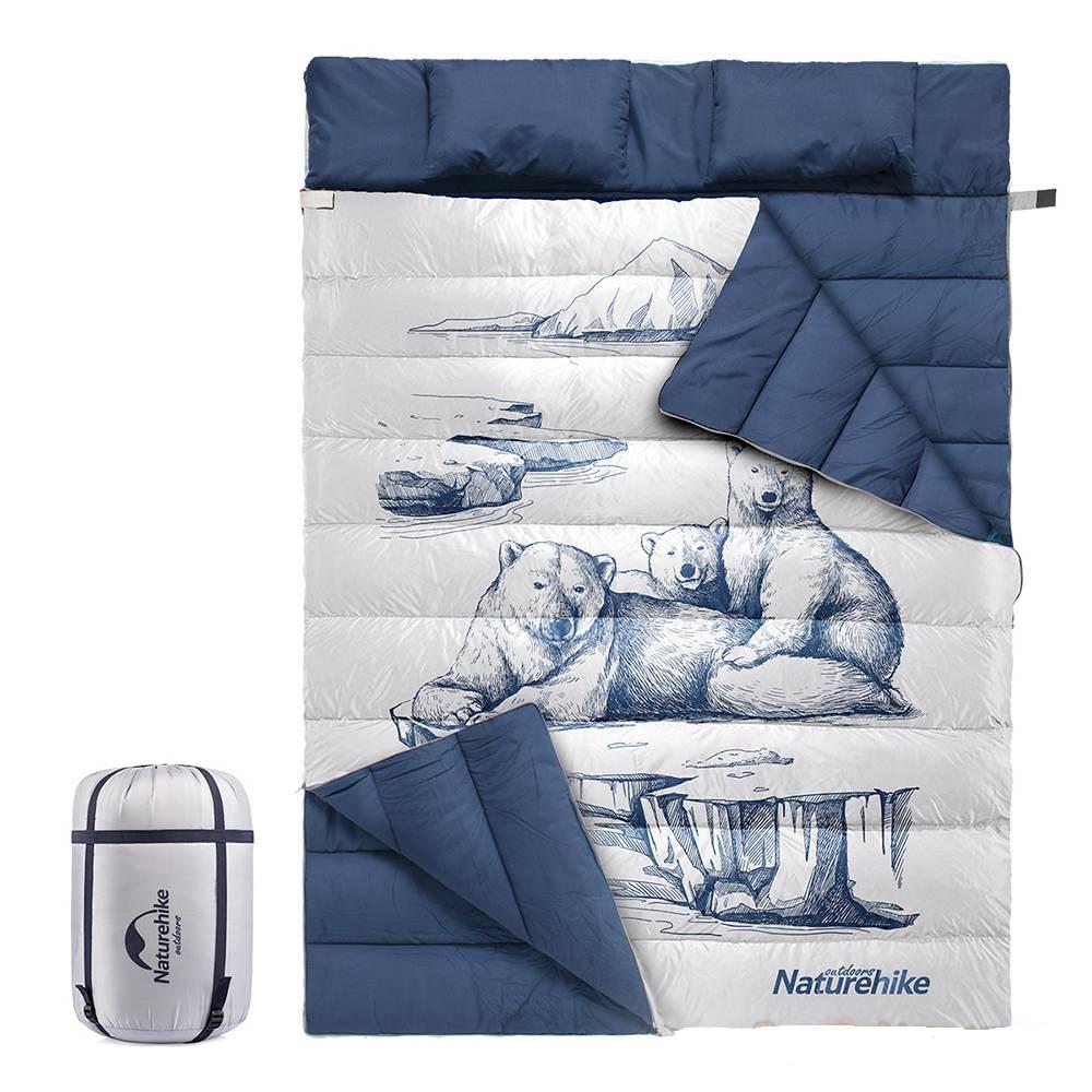 Спальний мішок Naturehike Double Sleeping Bag with Pillow Polar bear (NH21MSD06) - фото 5