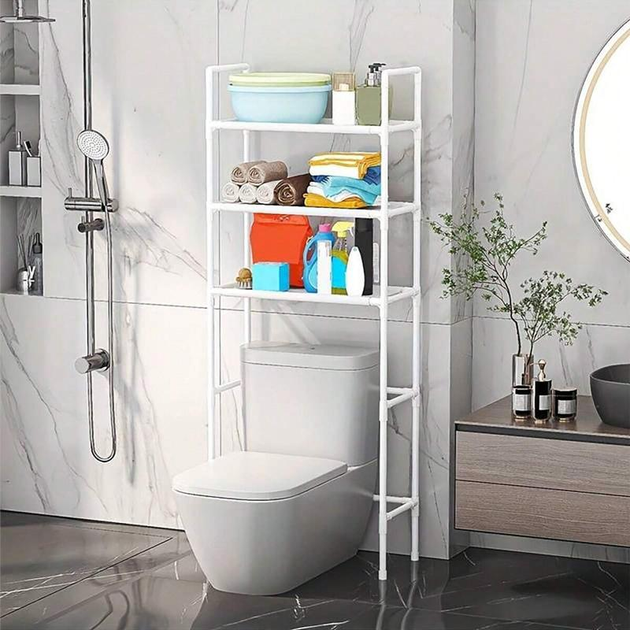 Полиця до ванної кімнати Toilet Rack Білий (LK-76)