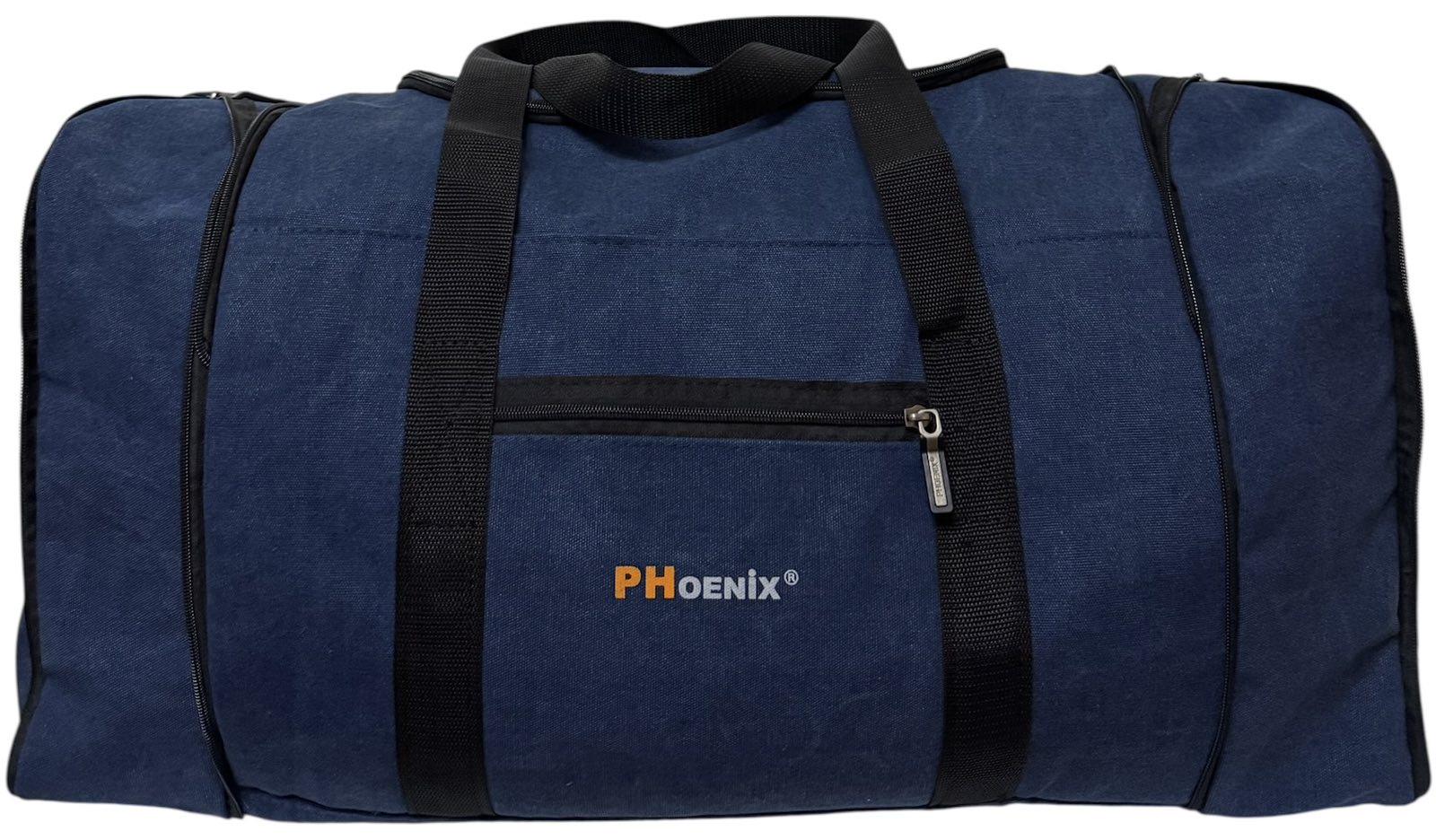 Сумка велика дорожня з кишенею на блискавці 90 л Синій (3370) - фото 5