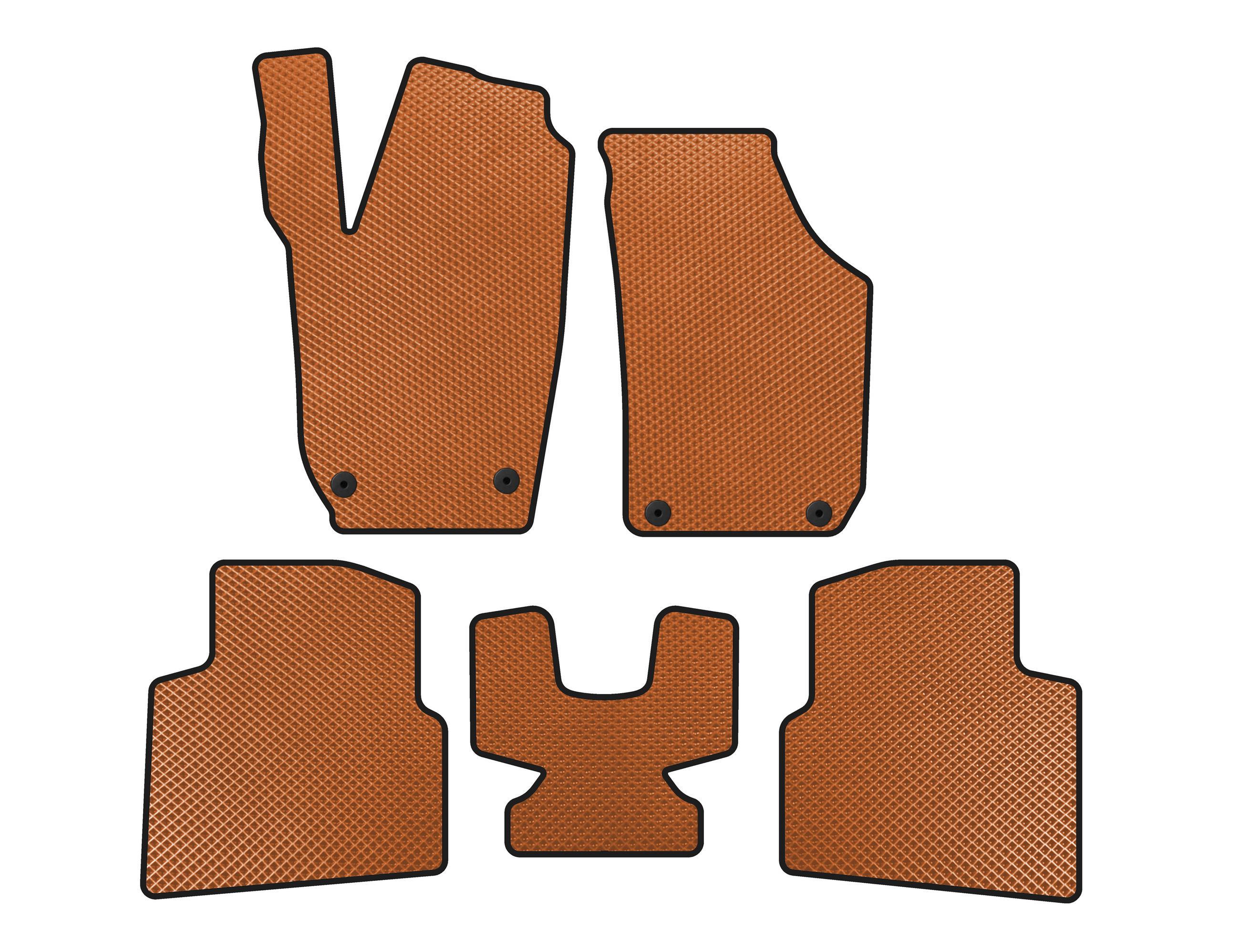 Коврики EVA Digital Designs для Skoda Roomster 2006-2015 гг. Оранжевый (144941)