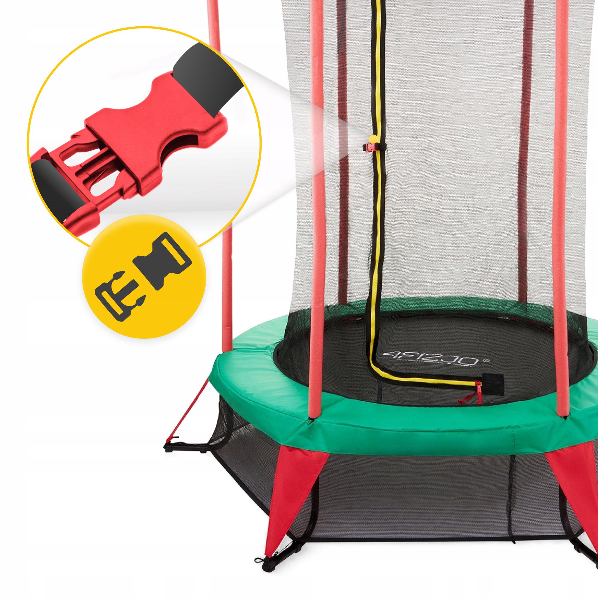 Батут детский для дома 4FIZJO Kids 140 см Green/Red (P-5907739319456) - фото 6