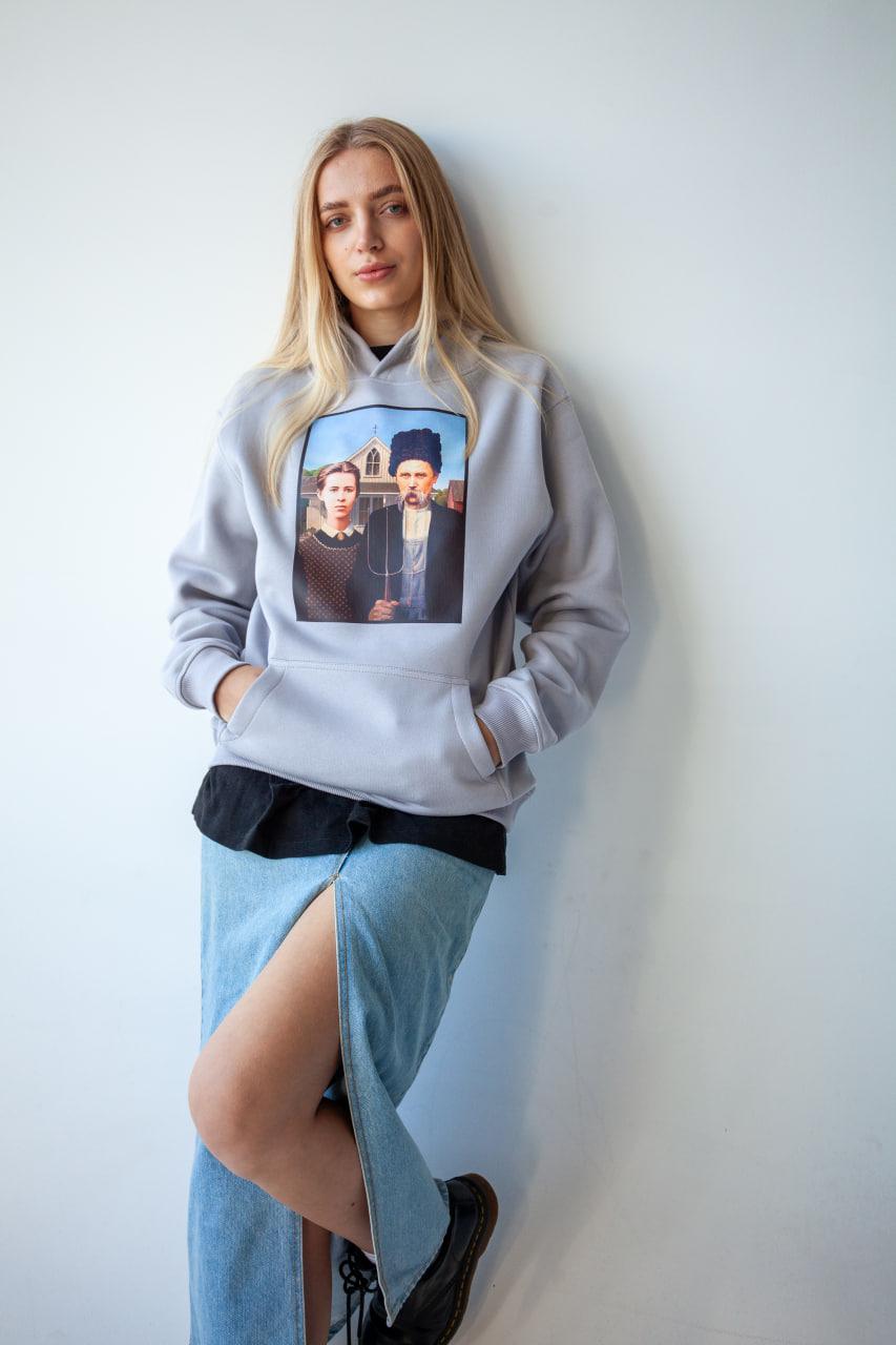Худі Vidro "Українська Готика" унісекс XS Сірий (0033) - фото 6 Худі Vidro "Українська Готика" унісекс XS Сірий (0033) - фото 6