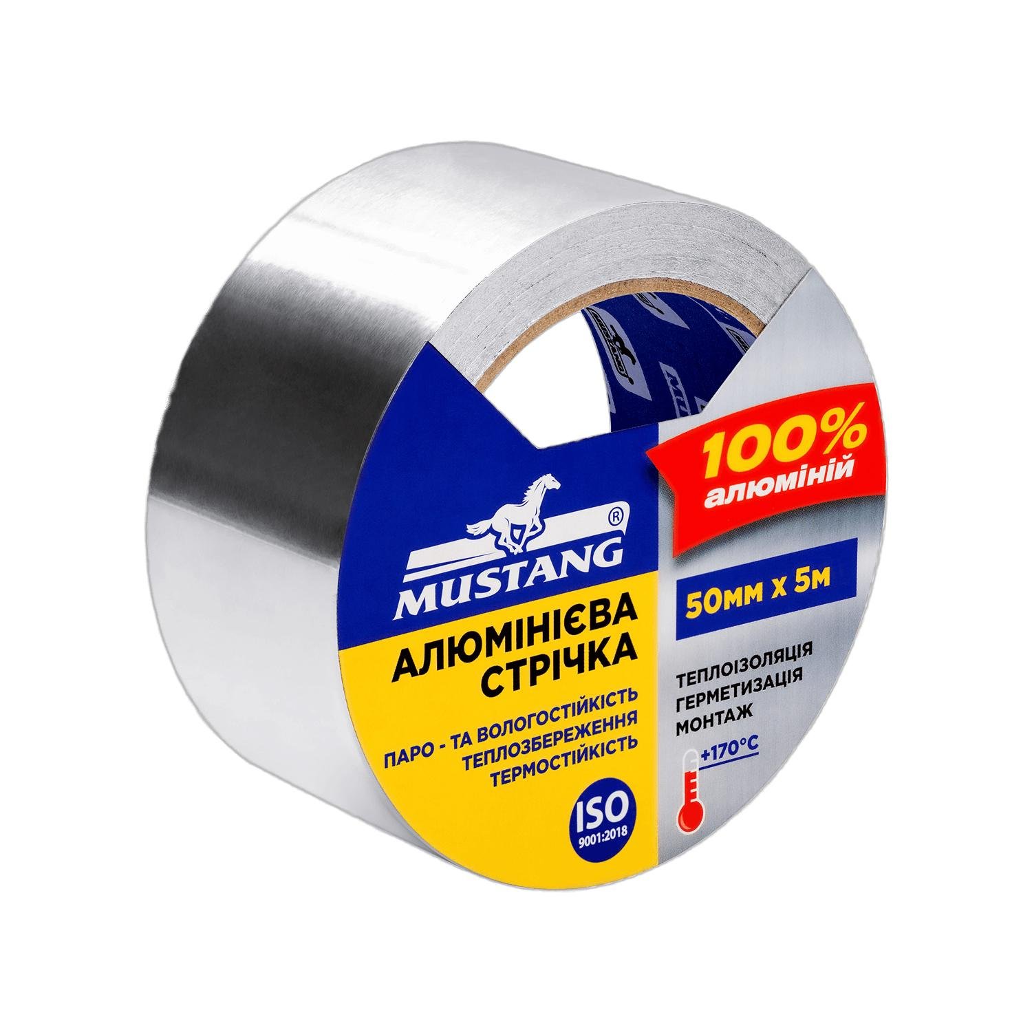 Скотч алюминиевый Mustang ALT505 50x0,04 мм 5 м алюминий/каучук (INRUC0002500005000)