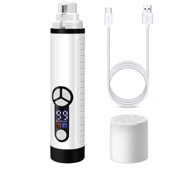 Точилка аккумуляторная Yilidog X3 на 3 скорости для шлифования когтей животных Белый (10210) Точилка аккумуляторная Yilidog X3 на 3 скорости для шлифования когтей животных Белый (10210)