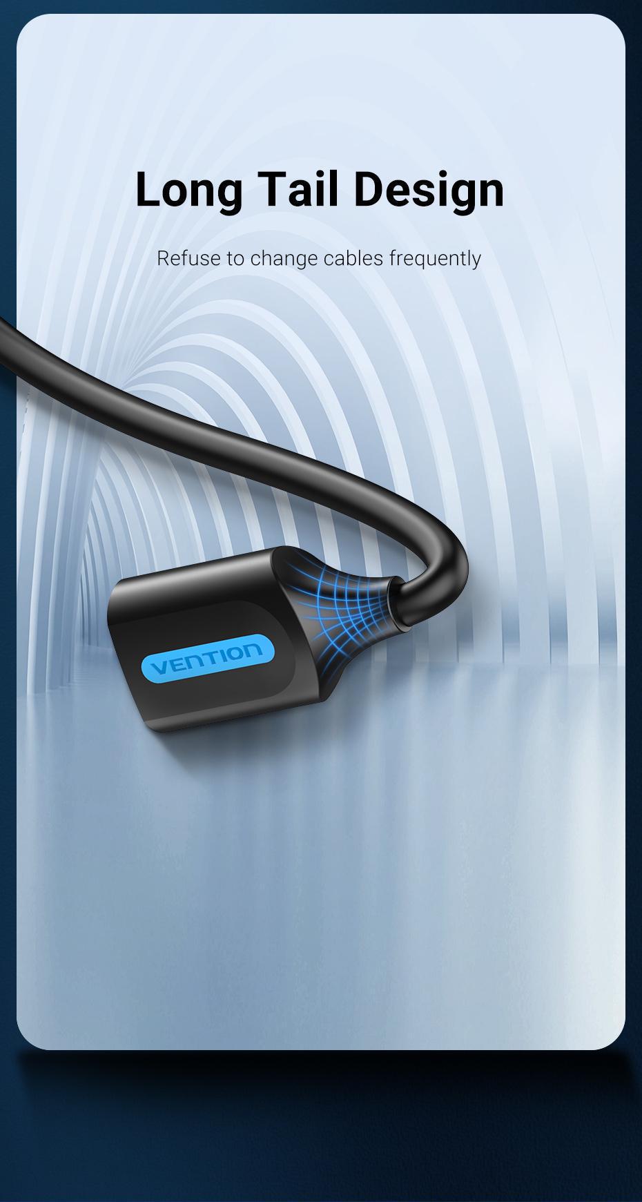 Кабель Vention USB 2.0 480 Мбіт/с USB-A папа на USB-A мама 1,5 м Чорний (CBIBG) - фото 14 Кабель Vention USB 2.0 480 Мбіт/с USB-A папа на USB-A мама 1,5 м Чорний (CBIBG) - фото 14