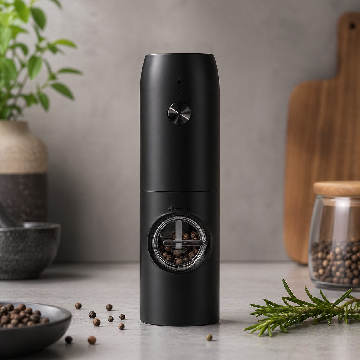 Подрібнювач електричний Maestro MR-1615-BLACK USB акумуляторний для спецій та перцю (34415796)