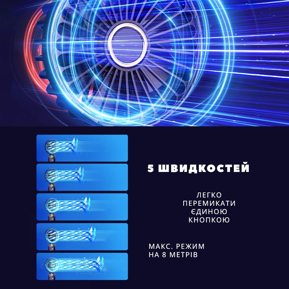 Вентилятор мини ручной аккумуляторный Handy Mini Fan ручной/нашейный/карманный Синий (VNTLTR-BLU-0855) - фото 2 Вентилятор мини ручной аккумуляторный Handy Mini Fan ручной/нашейный/карманный Синий (VNTLTR-BLU-0855) - фото 2