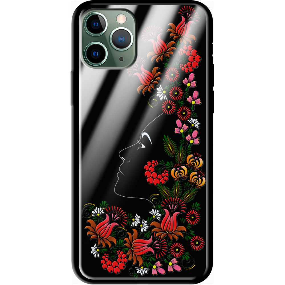 Чохол Boxface iPhone 11 Pro 3D Ukrainian Muse Чорний силікон зі склом (38189-bk64-38346)