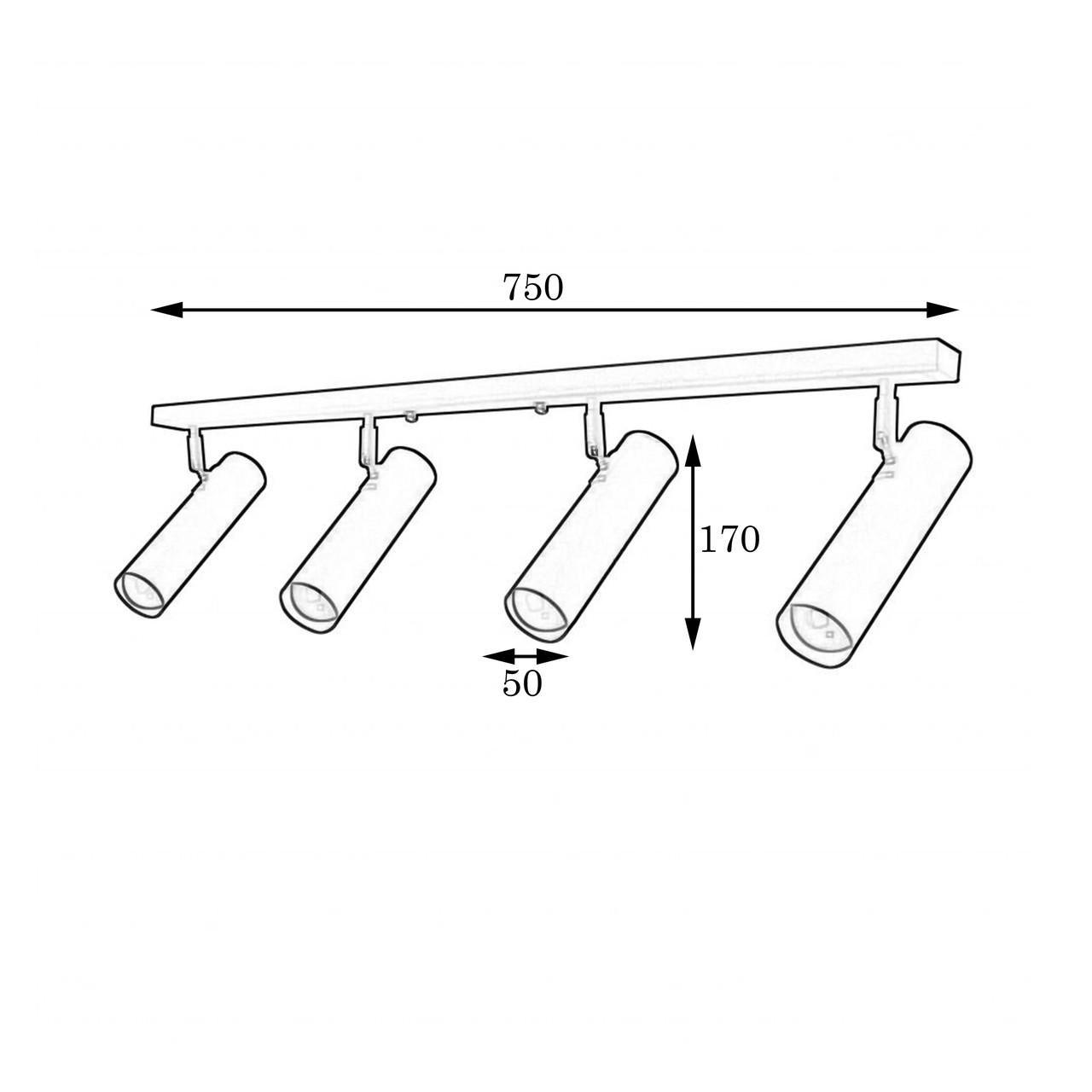 Светильник потолочный MSK Electric Telescope с поворотными плафонами под лампы Е27 Черный (NL 1750-4) - фото 3 Светильник потолочный MSK Electric Telescope с поворотными плафонами под лампы Е27 Черный (NL 1750-4) - фото 3