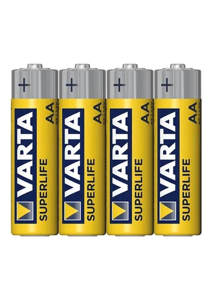 Батарейка Varta SUPERLIFE R06/AA запайка 4 шт. (4008496022397)