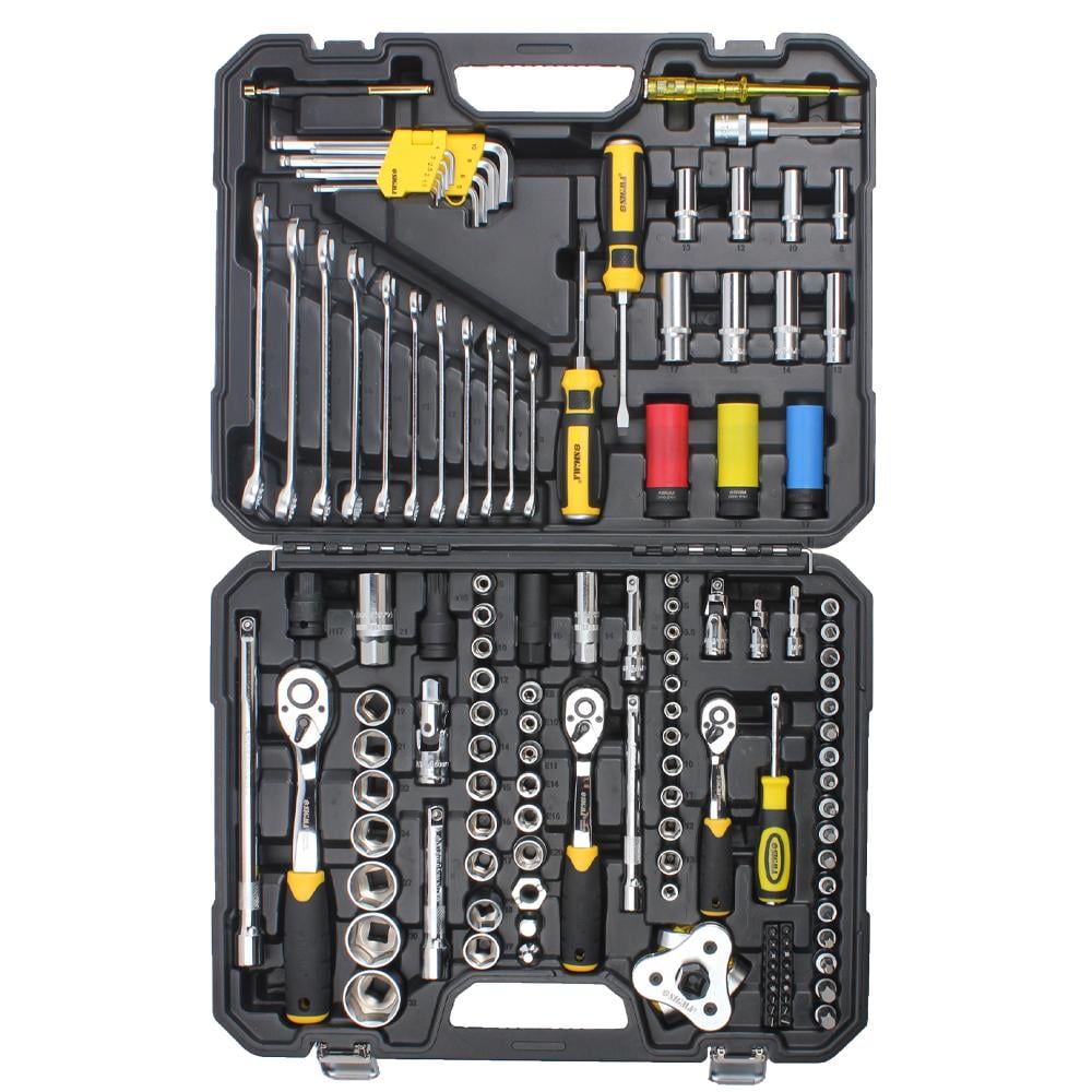 Набір торцевих насадок та біт/ключів/інструментів Sigma 1/4" & 3/8" & 1/2" 128 шт. CrV (6003791) Набір торцевих насадок та біт/ключів/інструментів Sigma 1/4" & 3/8" & 1/2" 128 шт. CrV (6003791)