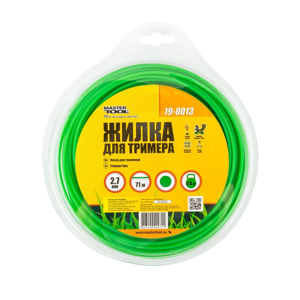 Леска для триммера Mastertool круг 2,7 мм 71 м Зеленый (19-0013) - фото 2 Леска для триммера Mastertool круг 2,7 мм 71 м Зеленый (19-0013) - фото 2