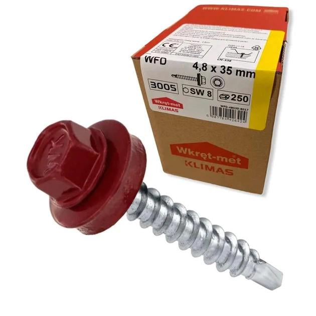 Саморез Wkret-Met для крепления металлического профиля 250 шт. SWMH 4,8х19 (3005)