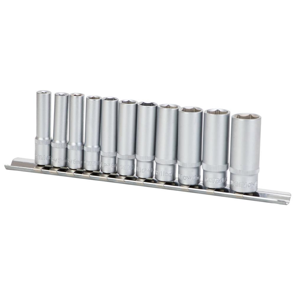 Набір насадок Sigma CrV шестигранних подовжених 1/4" на планці 11 шт. (6003411) - фото 2
