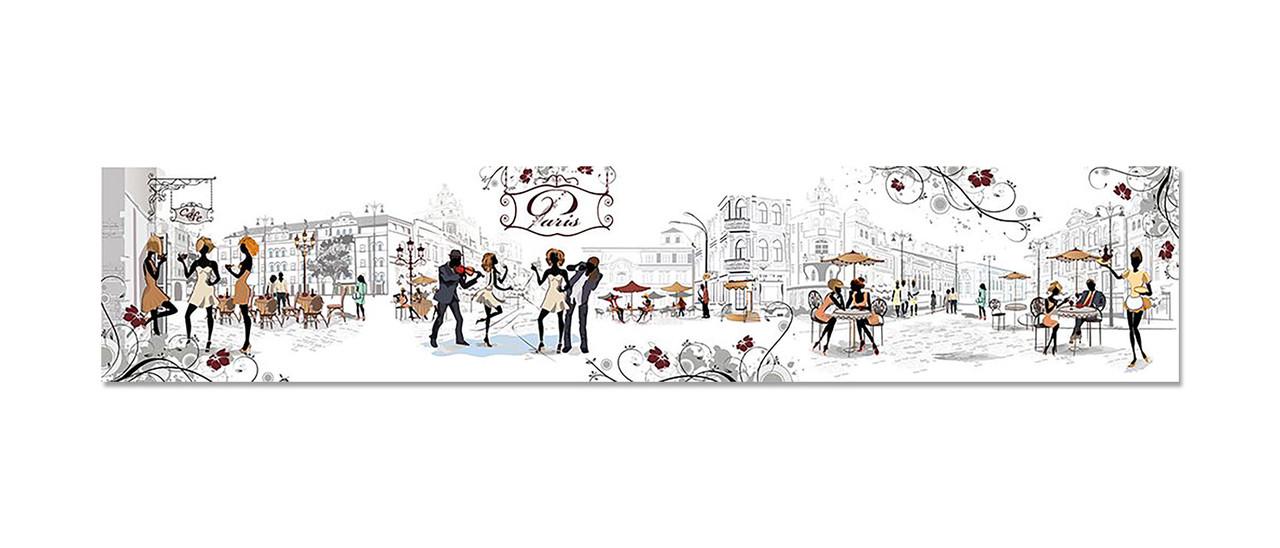 Наклейка виниловая на кухню Zatarga Cafe Paris 600х3000 мм (1226508217)