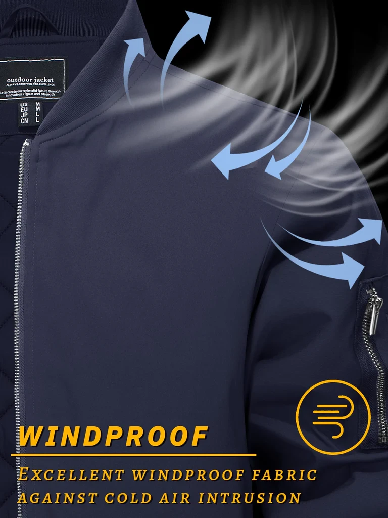 Куртка-бомбер мужская 2XL Черный (25763164) - фото 3 Куртка-бомбер мужская 2XL Черный (25763164) - фото 3