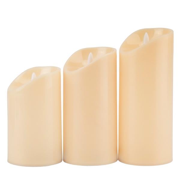 Светодиодные свечи 3 шт. 10/12,5/15 см Айвори (10633)