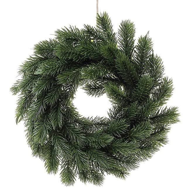 Вінок зі штучної хвої 25 см (11543)