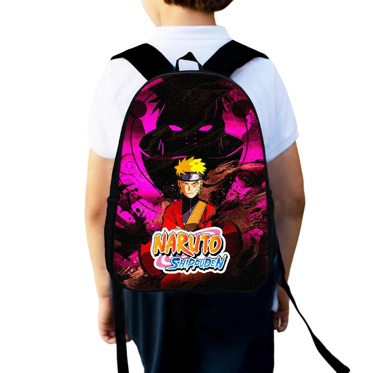 Шкільний рюкзак дитячий для хлопчика аніме Наруто Акацукі міський 34х27 см (0059)
