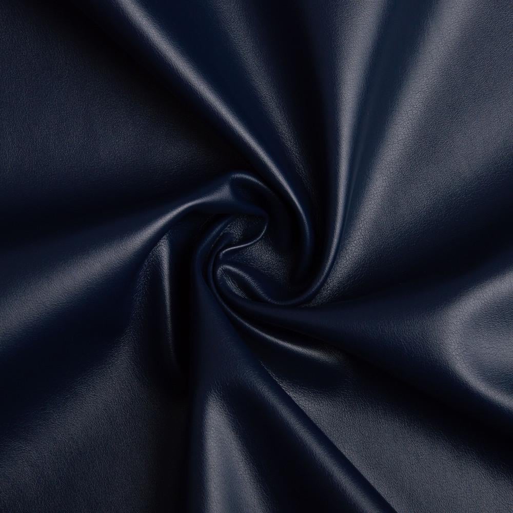 Искусственная кожа на флисе Синий (25154)