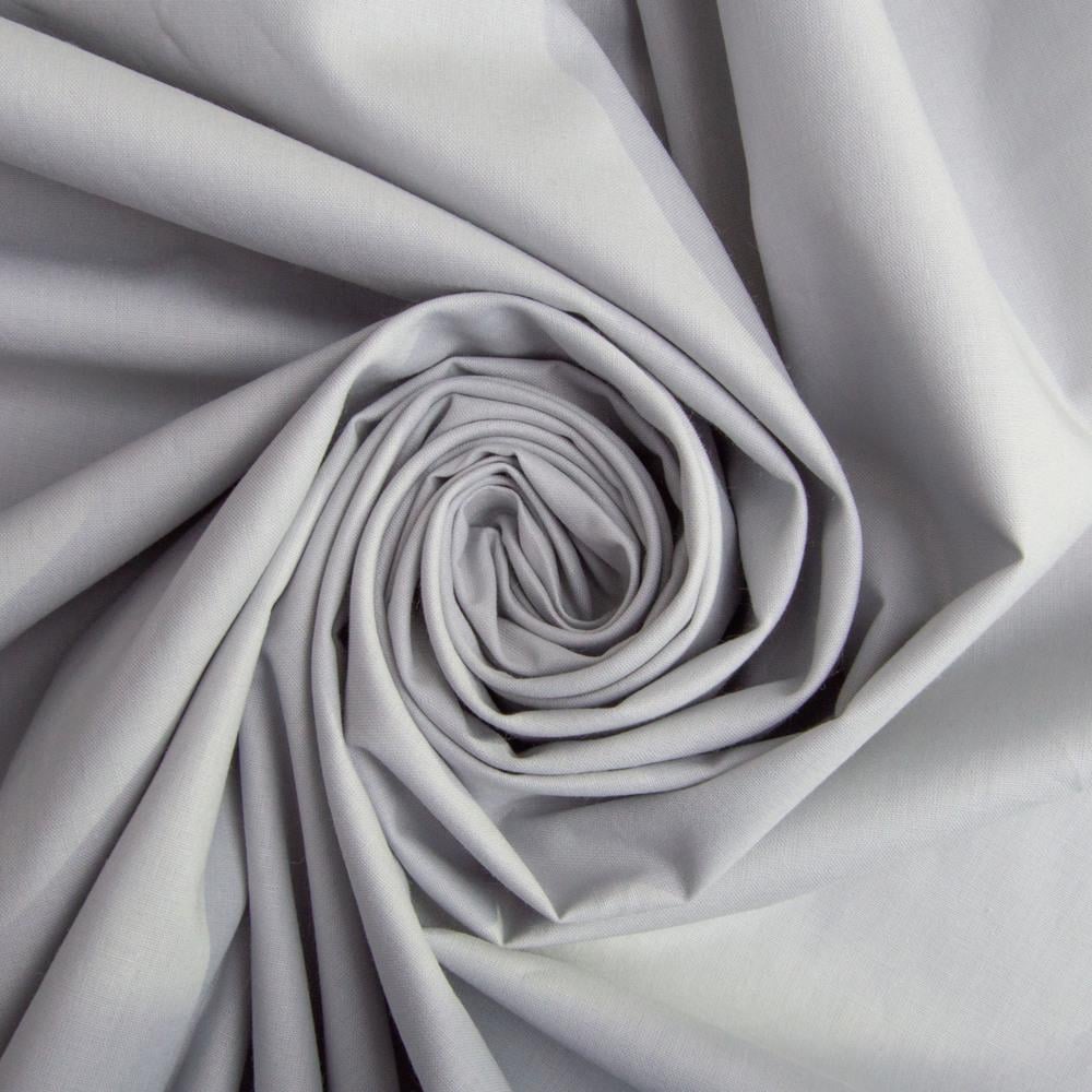 Ткань бязь ранфорс для постельного белья хлопок V-134 130 гр/м2 240 см Светло-серый