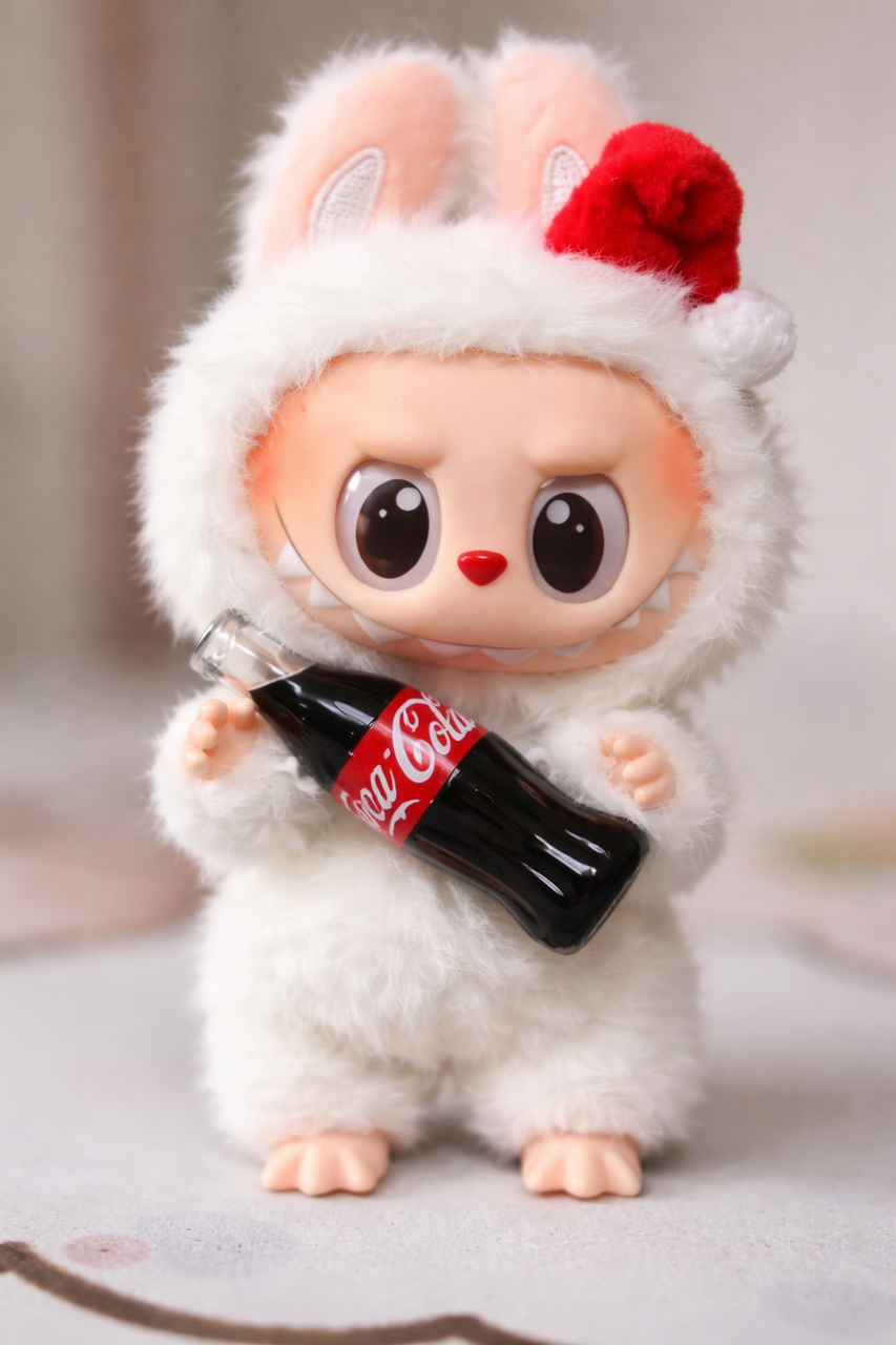 Игрушка-сюрприз коллекционная Labubu Coca-Cola со стеклянной бутылкой (2645038703)