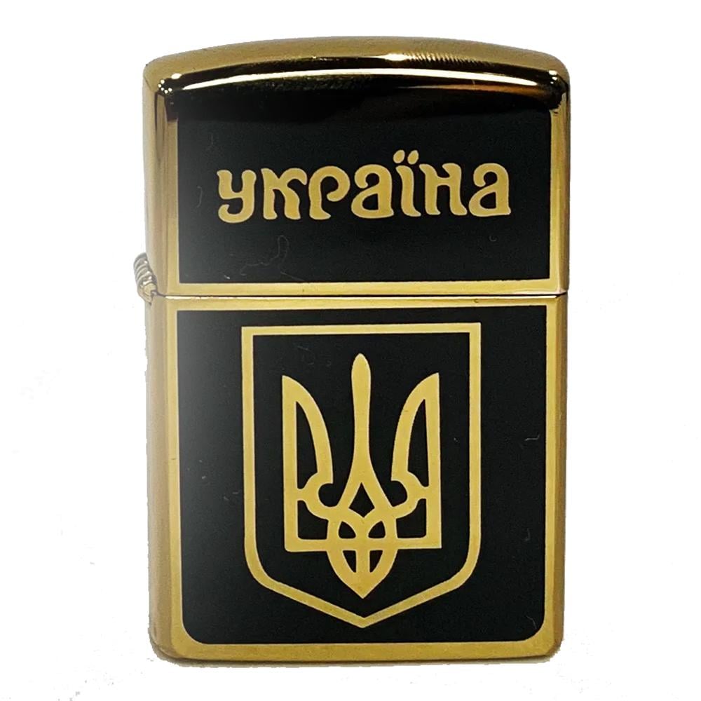 Запальничка бензинова Zorro Lighter "Україна" + бензин HL-407 в подарунковій коробці (148110)