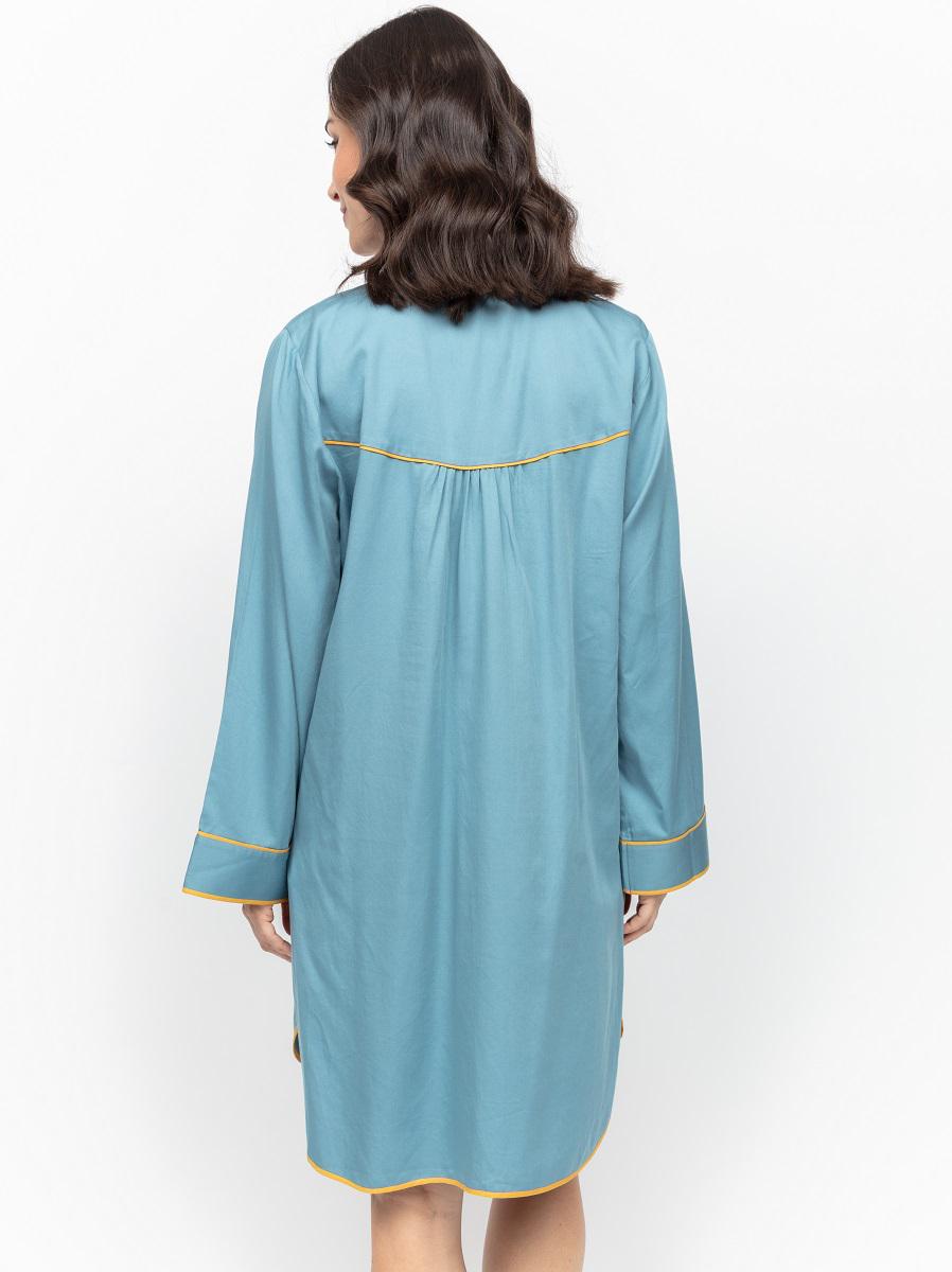 Рубашка ночная FABLE&EVE Greenwich 1976 10/S Голубой (ZIK0000022796) - фото 2 Рубашка ночная FABLE&EVE Greenwich 1976 10/S Голубой (ZIK0000022796) - фото 2