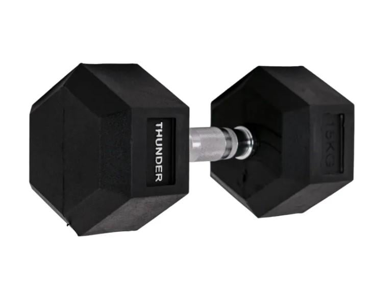 Гантель шестигранный Thunder 15 кг (HEXAGONAL-DUMBBELLS-15KG)
