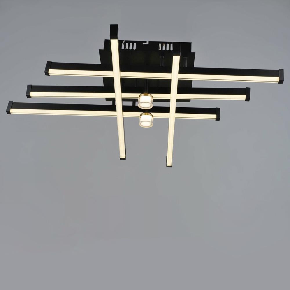 Люстра стельова LED Light House SRS-20013/5/2 BK/GD 60W/4W Чорний/Золотий