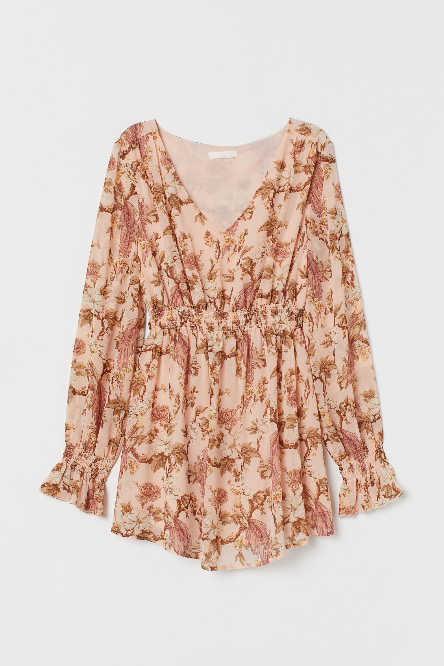 Блуза для беременных H&M Цветы XL Розовый (18047621040)