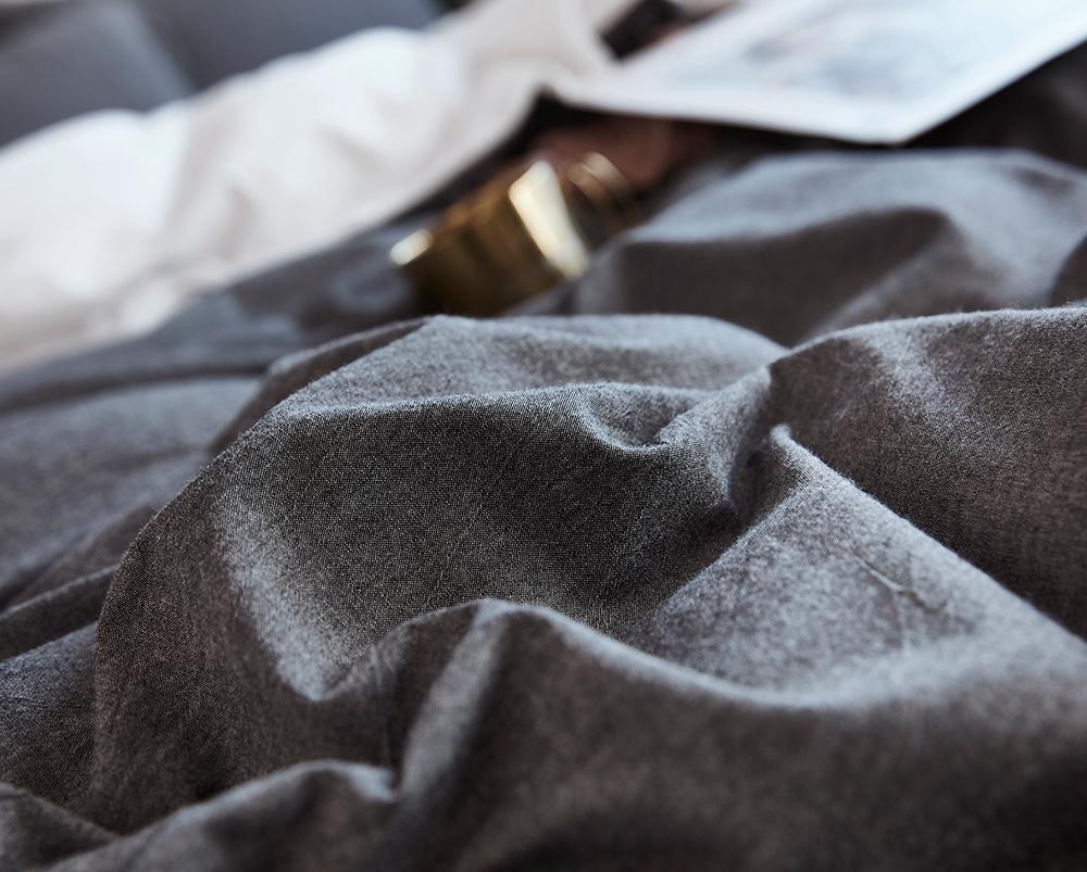 Комплект постільної білизни Love You євро варена бавовна Антрацит/Білий - фото 2 Комплект постільної білизни Love You євро варена бавовна Антрацит/Білий - фото 2