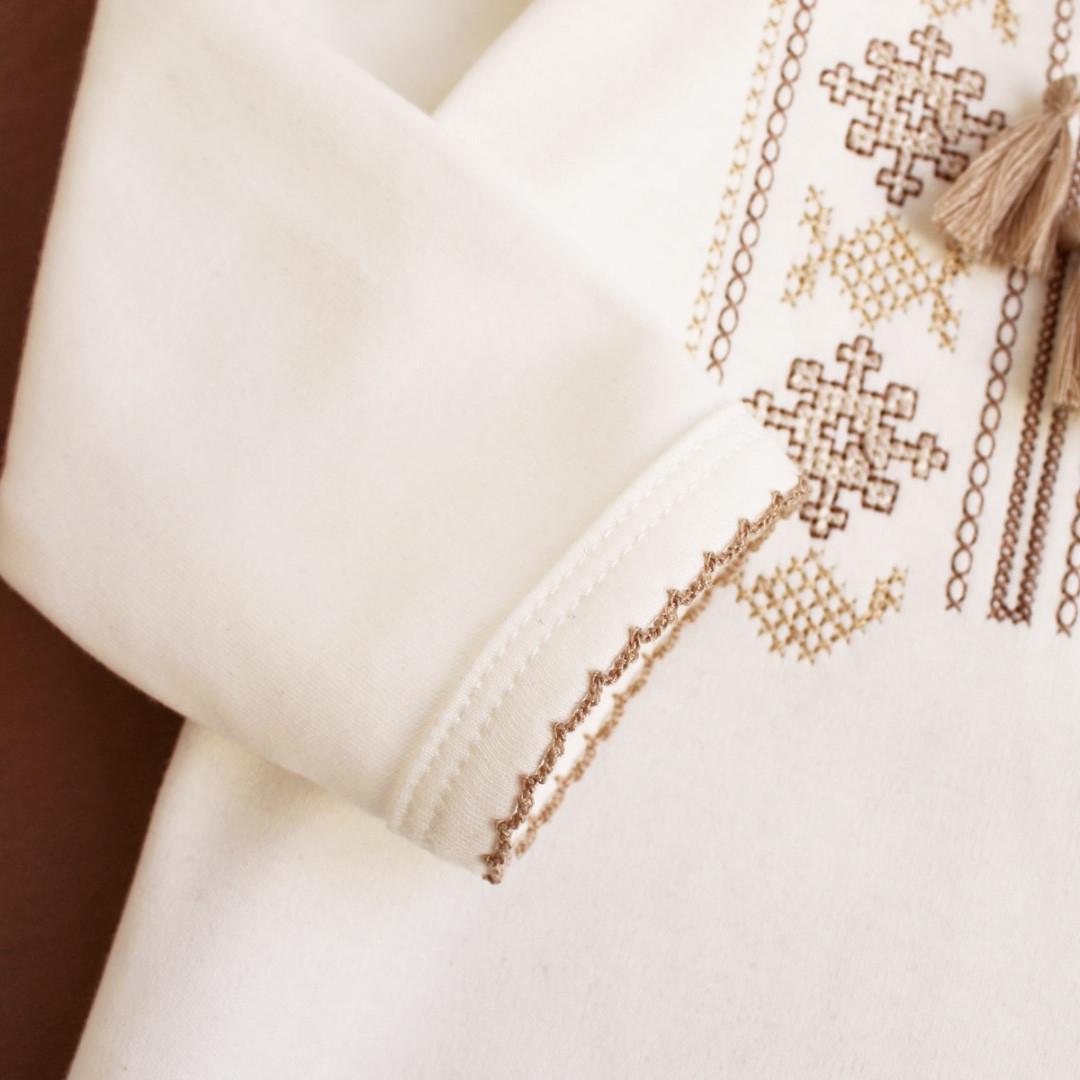 Боді з довгим рукавом з вишивкою 62 см 0-3 міс Молочний (2640273380) - фото 4 Боді з довгим рукавом з вишивкою 62 см 0-3 міс Молочний (2640273380) - фото 4