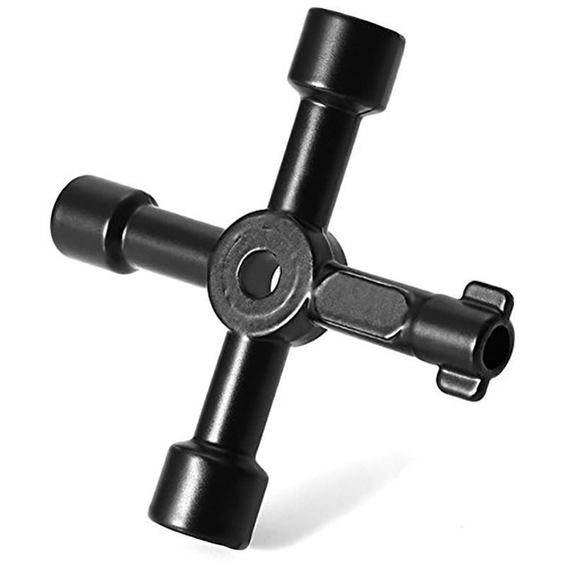 Ключ для шкафов Tactix тип А 4в1 Черный (4-sided-key-A) Ключ для шкафов Tactix тип А 4в1 Черный (4-sided-key-A)