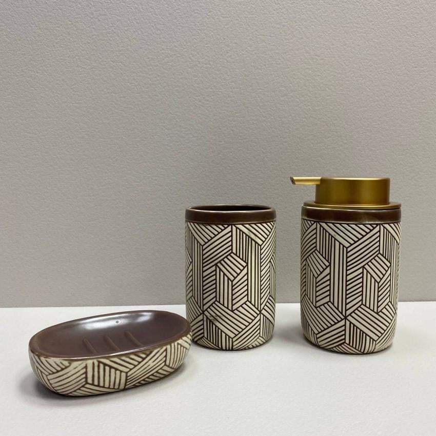 Набір для ванної кімнати S&T 899-2 дозатор для мила/склянка для зубних щіток/мильниця 3 пр. (2145417635)