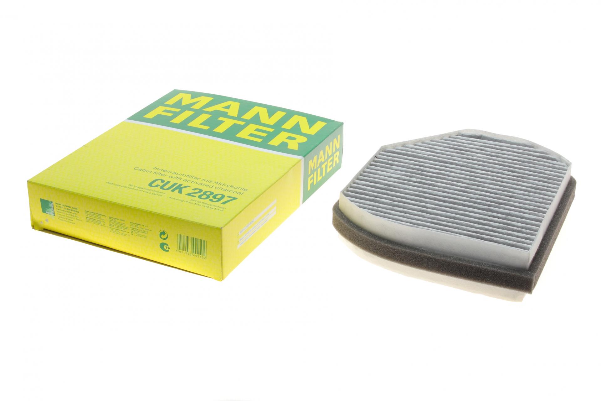 Фильтр салона Mann-Filter для MB E-class W210/C-class W202 95-02 угольный (CUK 2897)