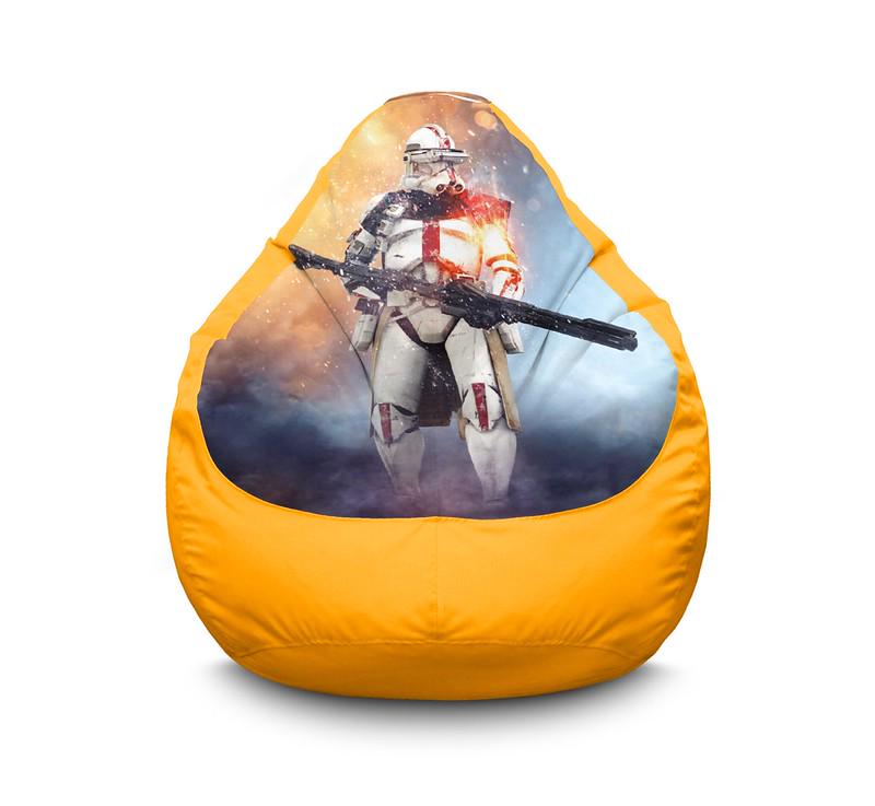 Крісло мішок iPuff Star Wars Stormtroopers 3 Оксфорд XL 80x110 см Жовтий