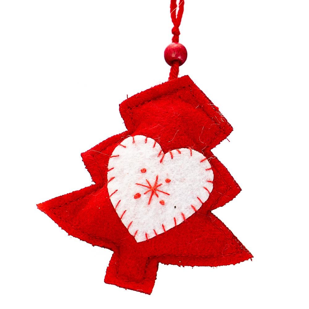 Мягкая новогодняя игрушка на елку Elisey Елка с сердцем Красный (NH-106-K-185)