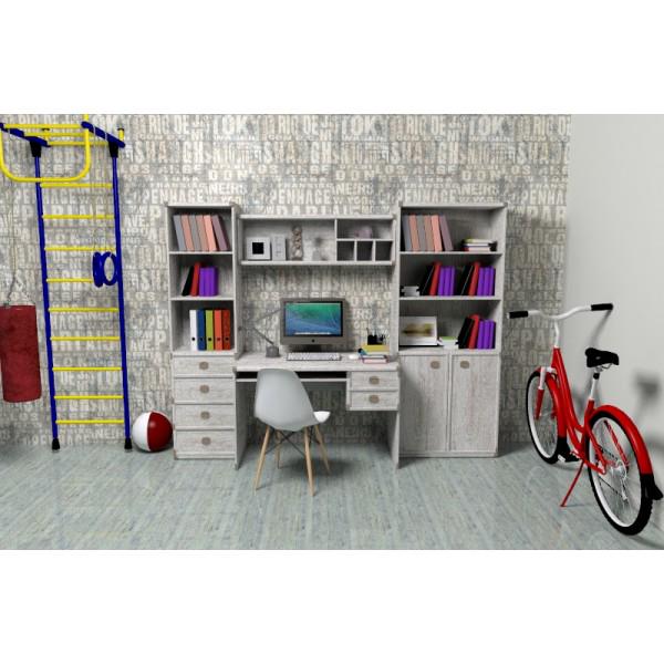 Вітальня стінка комплект Gerbor 4 Індіана з ДСП і МДФ Сосна каньйон Вітальня стінка комплект Gerbor 4 Індіана з ДСП і МДФ Сосна каньйон