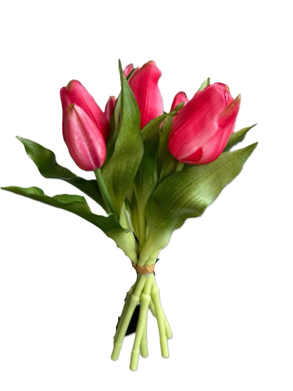 Тюльпаны букет латекс Малиновый