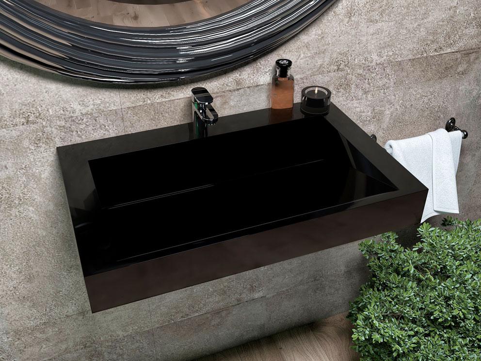 Умывальник подвесной Status Adler 80 Black (627) - фото 1