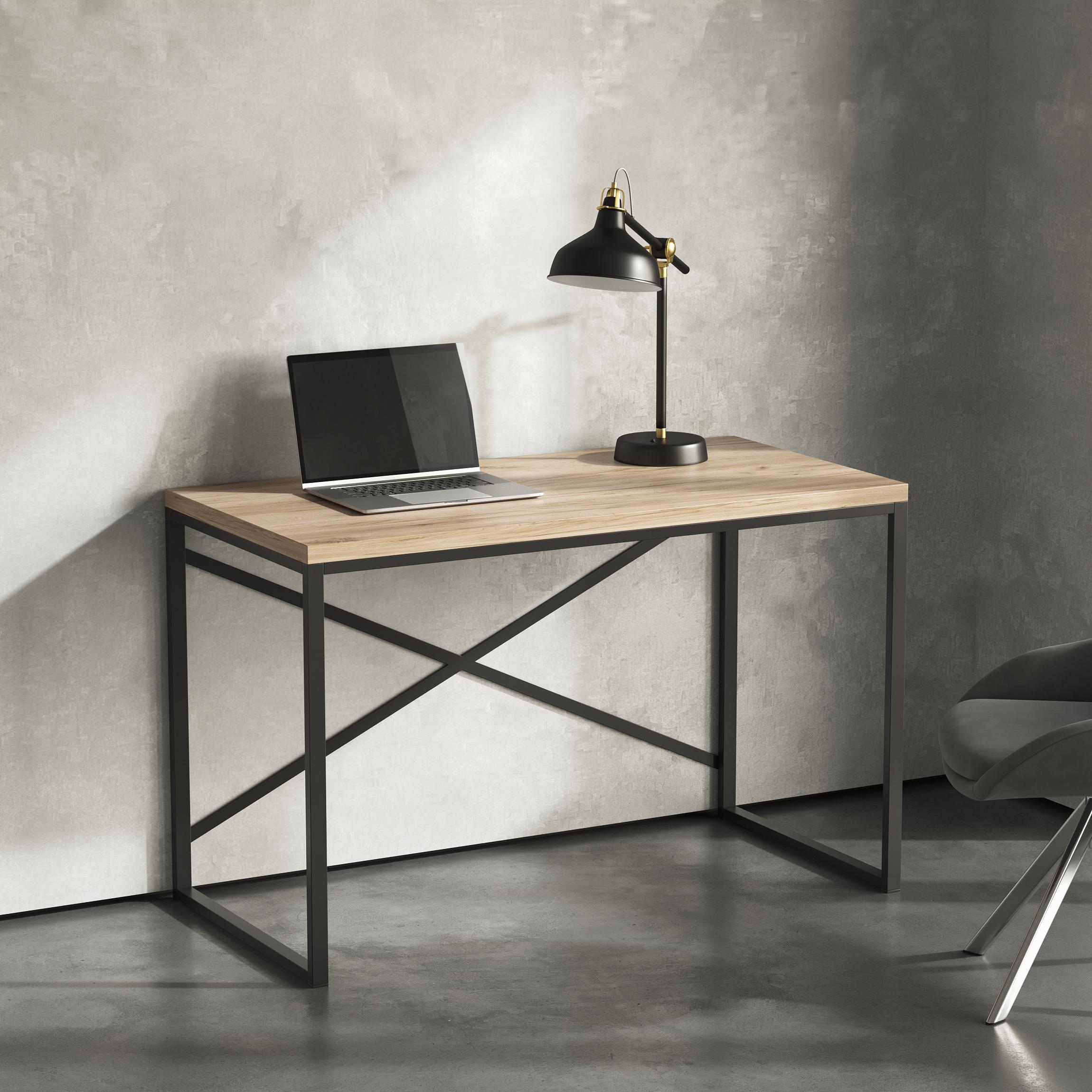 Стіл письмовий лофт Серія 02 1400х700х32 мм Дуб Крафт Сірий (23493231) - фото 1 Стіл письмовий лофт Серія 02 1400х700х32 мм Дуб Крафт Сірий (23493231) - фото 1